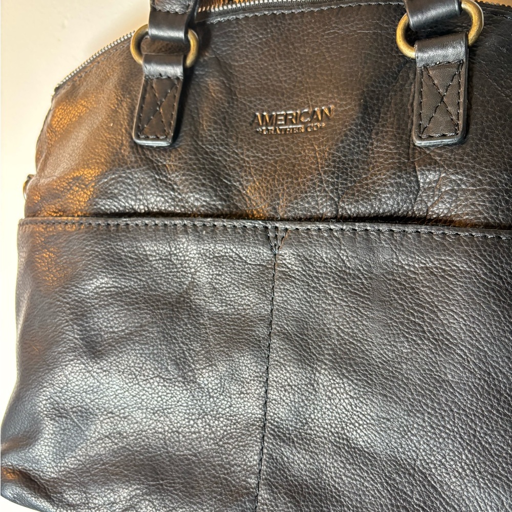 💕NWT American Leather Co. Butter Soft Carrie Dome Satchel💕 - Picture 2 of 4